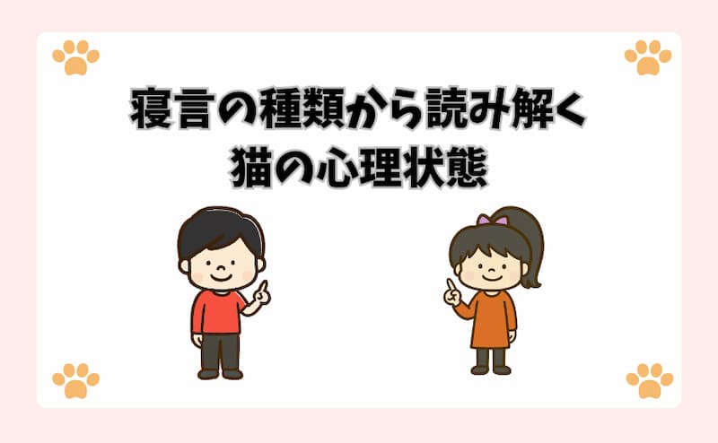 寝言の種類から読み解く猫の心理状態