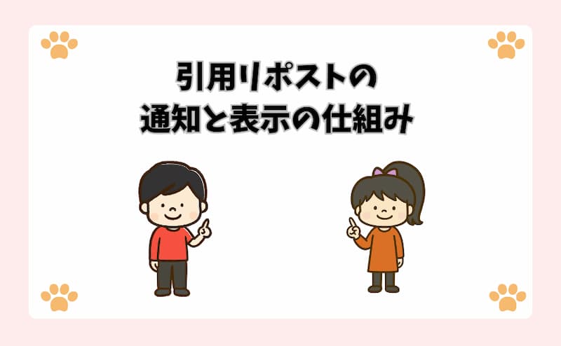 引用リポストの通知と表示の仕組み