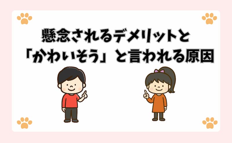 懸念されるデメリットと「かわいそう」と言われる原因