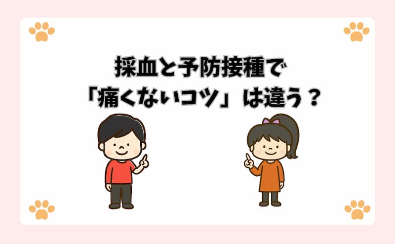 採血と予防接種で「痛くないコツ」は違う？