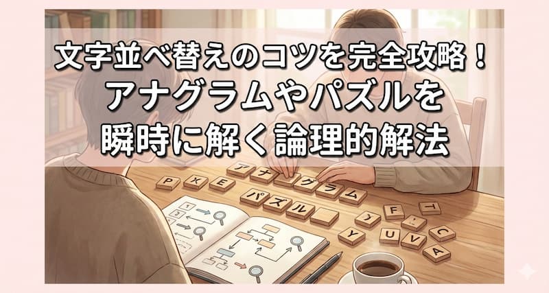 文字並べ替えのコツを完全攻略！アナグラムやパズルを瞬時に解く論理的解法