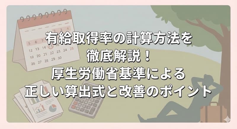 有給取得率の計算方法を徹底解説！厚生労働省基準による正しい算出式と改善のポイント