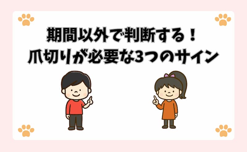 期間以外で判断する！爪切りが必要な3つのサイン
