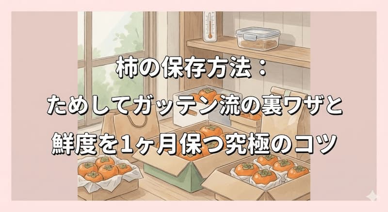 柿の保存方法：ためしてガッテン流の裏ワザと鮮度を1ヶ月保つ究極のコツ