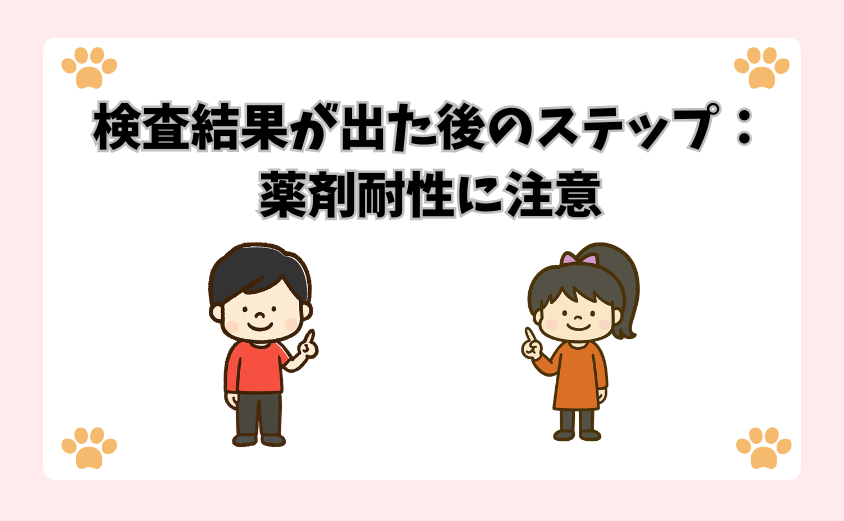 検査結果が出た後のステップ：薬剤耐性に注意