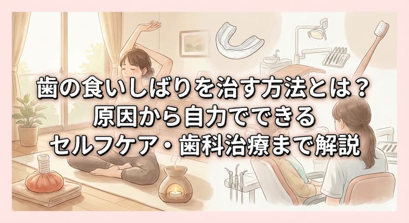 歯の食いしばりを治す方法とは？原因から自力でできるセルフケア・歯科治療まで解説