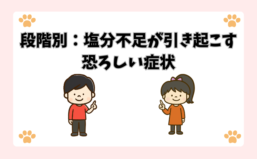 段階別：塩分不足が引き起こす恐ろしい症状