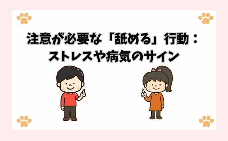 注意が必要な「舐める」行動：ストレスや病気のサイン