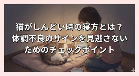 猫がしんどい時の寝方とは？体調不良のサインを見逃さないためのチェックポイント