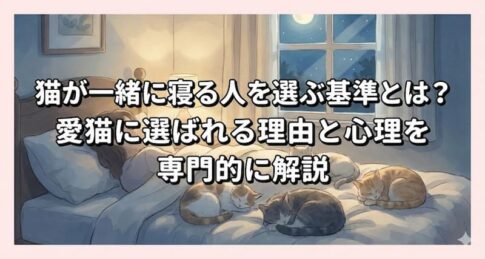 猫が一緒に寝る人を選ぶ基準とは？愛猫に選ばれる理由と心理を専門的に解説