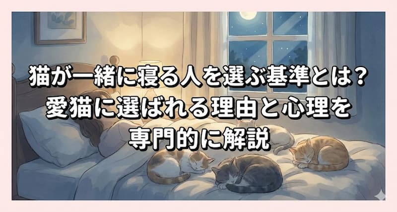 猫が一緒に寝る人を選ぶ基準とは？愛猫に選ばれる理由と心理を専門的に解説