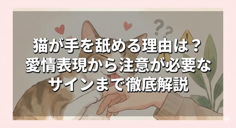 猫が手を舐める理由は？愛情表現から注意が必要なサインまで徹底解説