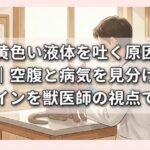 猫が黄色い液体を吐く原因と対処法｜空腹と病気を見分ける重要サインを獣医師の視点で解説