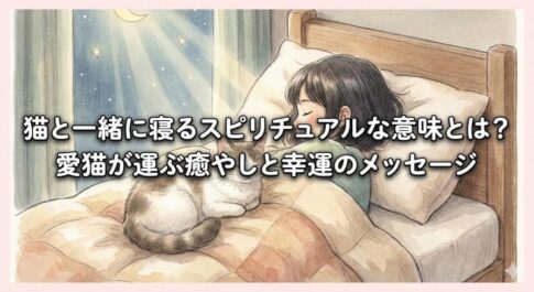猫と一緒に寝るスピリチュアルな意味とは？愛猫が運ぶ癒やしと幸運のメッセージ