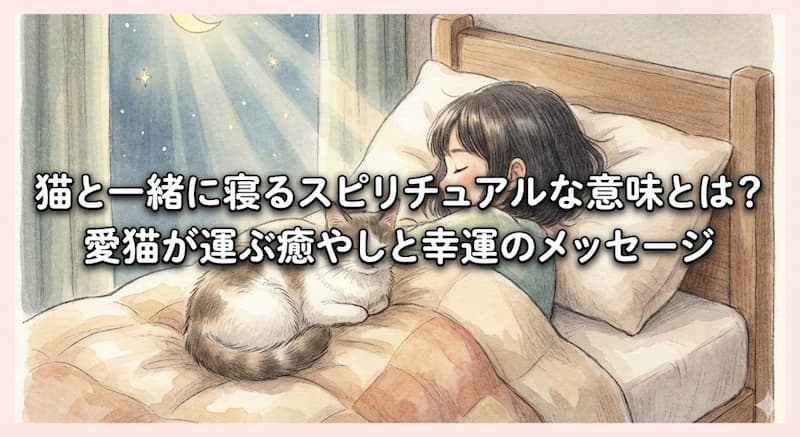 猫と一緒に寝るスピリチュアルな意味とは？愛猫が運ぶ癒やしと幸運のメッセージ