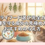 猫のドライフード選び完全ガイド｜健康を守る成分の見極め方とおすすめの与え方