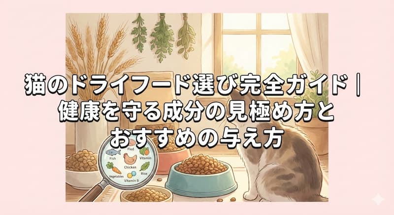猫のドライフード選び完全ガイド｜健康を守る成分の見極め方とおすすめの与え方