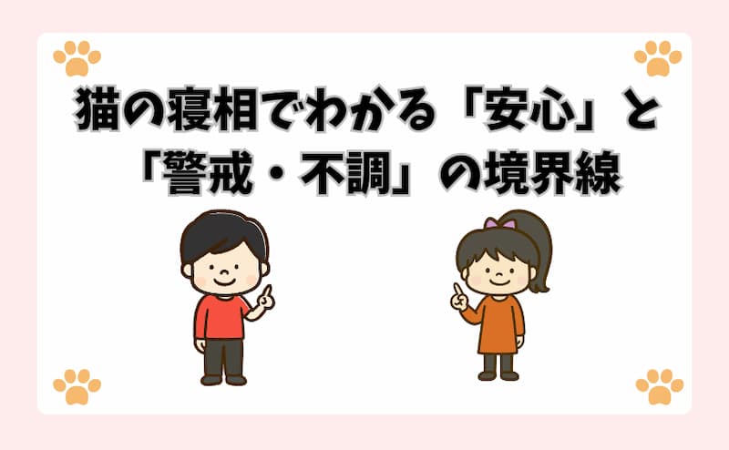 猫の寝相でわかる「安心」と「警戒・不調」の境界線