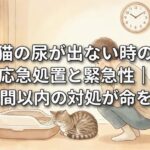 猫の尿が出ない時の応急処置と緊急性｜24時間以内の対処が命を救う