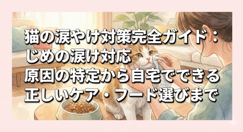 猫の涙やけ対策完全ガイド：原因の特定から自宅でできる正しいケア・フード選びまで