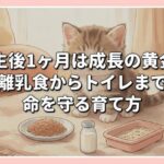 猫の生後1ヶ月は成長の黄金期！離乳食からトイレまで命を守る育て方