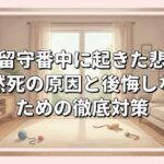 猫の留守番中に起きた悲劇：突然死の原因と後悔しないための徹底対策