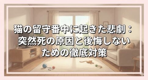 猫の留守番中に起きた悲劇：突然死の原因と後悔しないための徹底対策