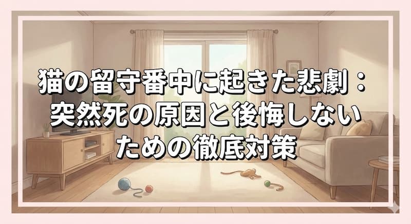 猫の留守番中に起きた悲劇：突然死の原因と後悔しないための徹底対策