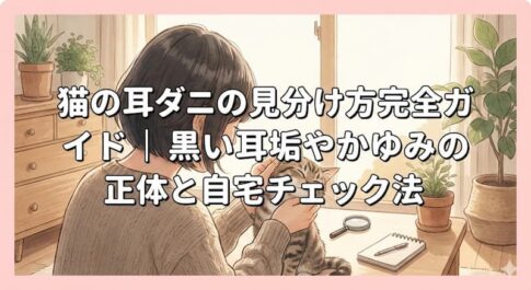 猫の耳ダニの見分け方完全ガイド｜黒い耳垢やかゆみの正体と自宅チェック法