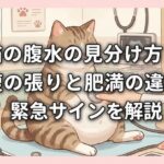 猫の腹水の見分け方｜お腹の張りと肥満の違いや緊急サインを解説