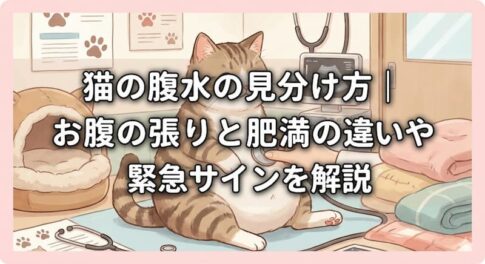 猫の腹水の見分け方｜お腹の張りと肥満の違いや緊急サインを解説