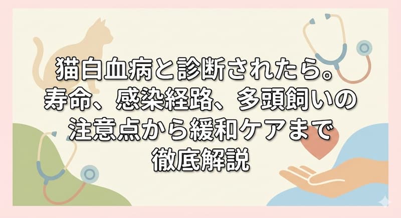 猫白血病と診断されたら。寿命、感染経路、多頭飼いの注意点から緩和ケアまで徹底解説