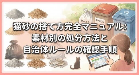 猫砂の捨て方完全マニュアル：素材別の処分方法と自治体ルールの確認手順