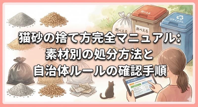 猫砂の捨て方完全マニュアル：素材別の処分方法と自治体ルールの確認手順