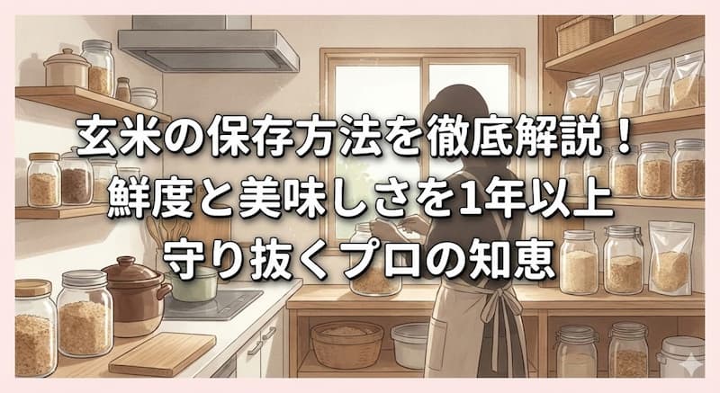 玄米の保存方法を徹底解説！鮮度と美味しさを1年以上守り抜くプロの知恵