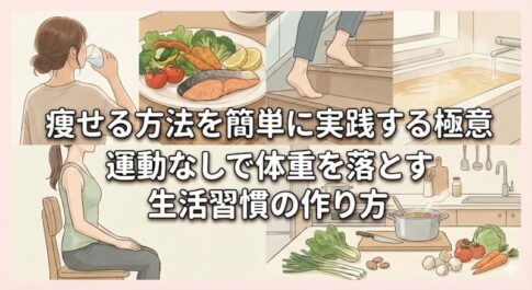 痩せる方法を簡単に実践する極意｜運動なしで体重を落とす生活習慣の作り方