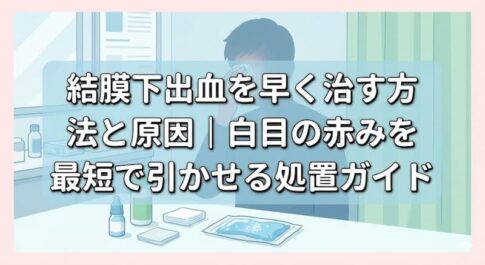 結膜下出血を早く治す方法と原因｜白目の赤みを最短で引かせる処置ガイド