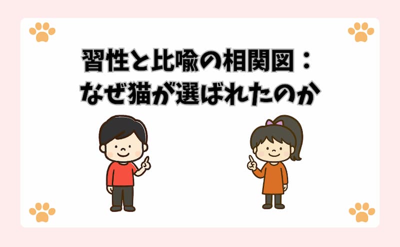 習性と比喩の相関図：なぜ猫が選ばれたのか
