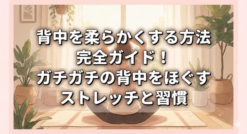 背中を柔らかくする方法完全ガイド！ガチガチの背中をほぐすストレッチと習慣