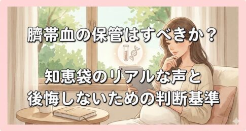 臍帯血の保管はすべきか？知恵袋のリアルな声と後悔しないための判断基準