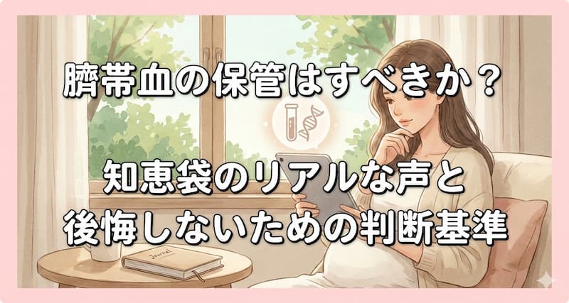 臍帯血の保管はすべきか？知恵袋のリアルな声と後悔しないための判断基準