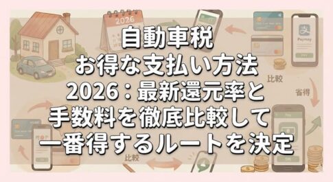 自動車税 お得な支払い方法 2026：最新還元率と手数料を徹底比較して一番得するルートを決定