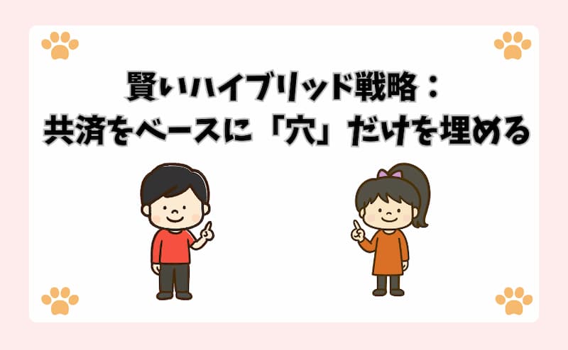 賢いハイブリッド戦略：共済をベースに「穴」だけを埋める