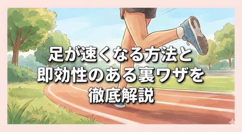 足が速くなる方法と即効性のある裏ワザを徹底解説