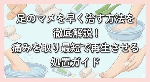 足のマメを早く治す方法を徹底解説！痛みを取り最短で再生させる処置ガイド