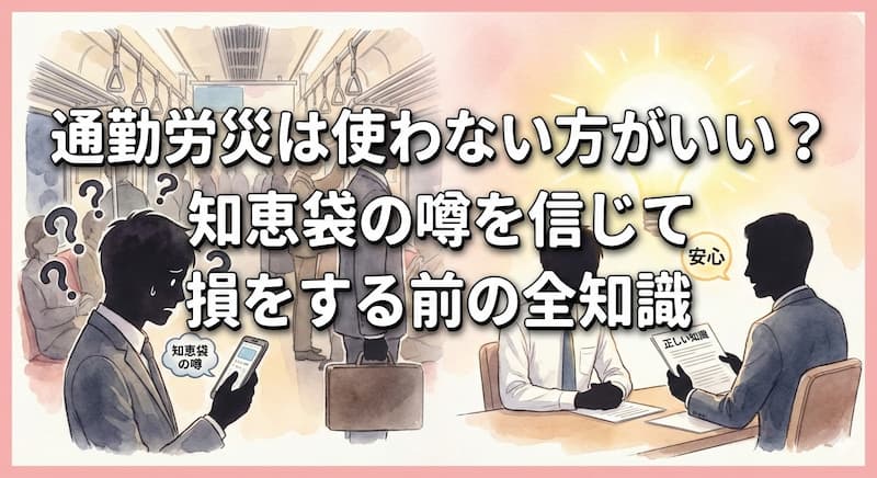 通勤労災は使わない方がいい？知恵袋の噂を信じて損をする前の全知識