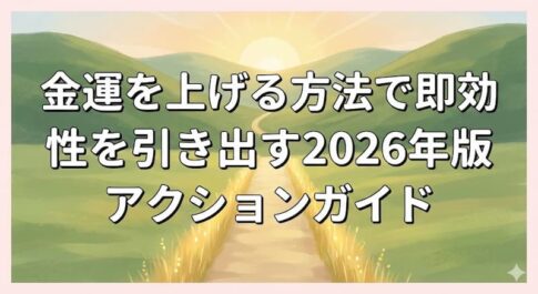金運を上げる方法で即効性を引き出す2026年版アクションガイド