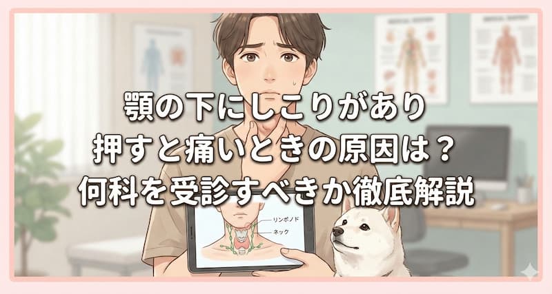 顎の下にしこりがあり押すと痛いときの原因は？何科を受診すべきか徹底解説