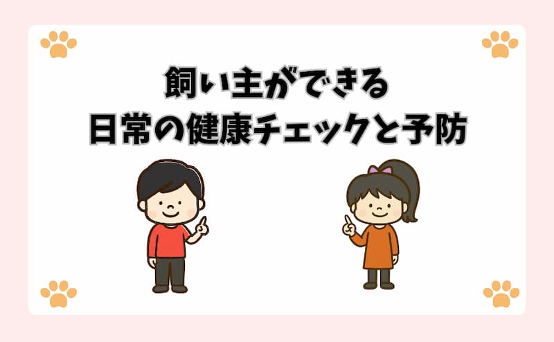 飼い主ができる日常の健康チェックと予防