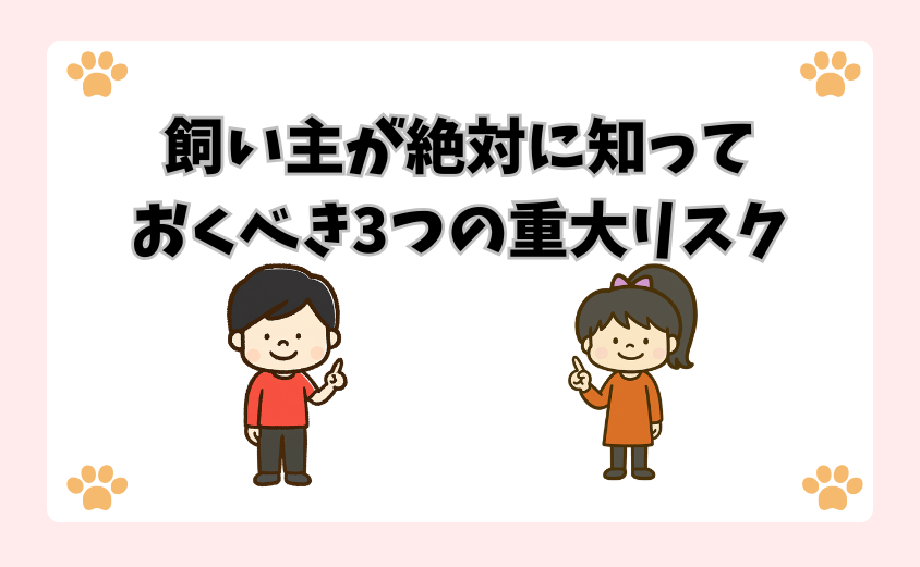 飼い主が絶対に知っておくべき3つの重大リスク